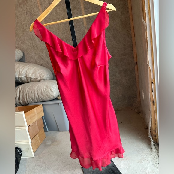 Inner Most Vintage 80’s Sears Satin Red Mini Slip Dress - Picture 1 of 6